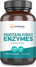 Reignite Wellness by JJ Virgin | Protein First Enzymes | Betaine HCI with Pepsin &amp Enzyme Supplement | Support for Gut Health Digestion Occasional Bloating &amp Gas | 60 Capsules