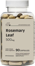 Rosemary Leaf Extract 500mg 90 Vegan Capsules Herbal Supplement for Mind Body &amp Hair Wellness Gluten-Free Plant-Based