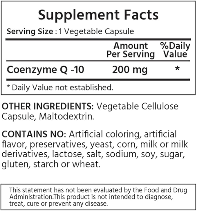 ML Naturals CoQ-10 200mg (Per Serving) – 240 Vegetable Capsules – Supports Heart Health &amp Energy Production