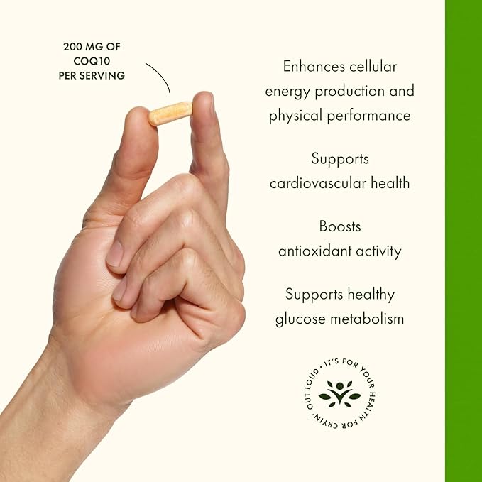Swanson CoQ10 Cardiovascular and Cellular Energy Supplement for Heart-Health-Conscious Adults Seeking Antioxidant Support - 200 mg (90 Vegan Capsules 2 Pack)