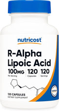 Nutricost R-Alpha Lipoic Acid 100mg 120 Capsules - Veggie Capsules Non-GMO Gluten Free