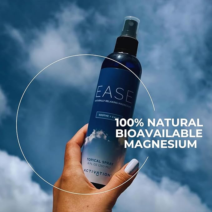 Activation Ease Magnesium Spray | 250 ml | Dead Sea Magnesium Chloride | Fast-Absorbing Topical Spray for Natural Balance and Relaxation