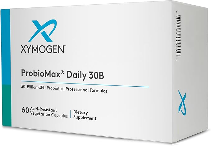XYMOGEN ProbioMax Daily 30B - Probiotics for Digestive Health Support - Lactobacillus Acidophilus &amp Bifidobacterium Lactis HN019 - Vegetarian Gluten-Free &amp Non-GMO - 60 Capsules