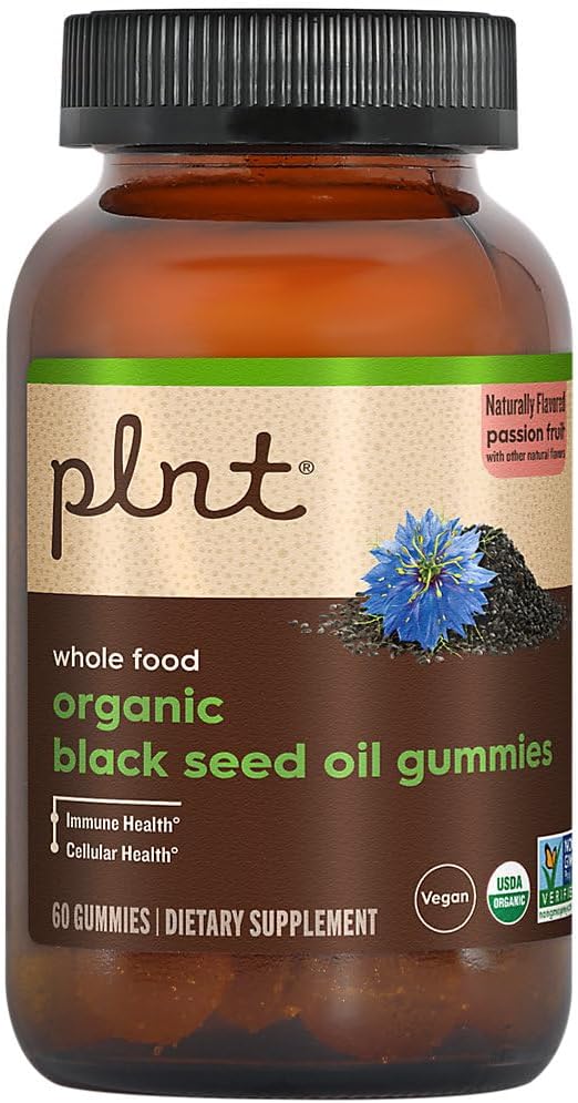 Organic Black Seed Oil Gummies a Immune &amp Cellular Support a Passion Fruit (60 Gummies)
