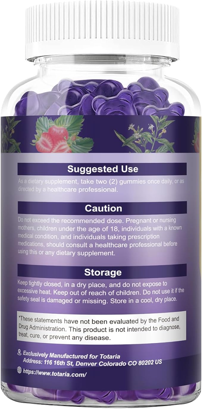 2 Bottles Cortisol Supplements for Women &amp Men 20-in-1 Cortisol Gummies with Ashwagandha Rhodiola Rosea Magnesium Phosphatidylserine Calm Focus Mood Support Healthy Cortisol Levels 30 Day Supply