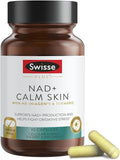 Swisse Plus NAD+ Calm Skin | Clinically Tested NAD+ Supplement | Supports Balanced Healthy Skin | Anti-Aging Supplement for Women &amp Men | 30 Capsules