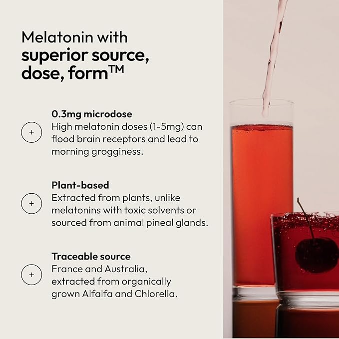 Moon Juice Sleepy Magnesi-Om - Sleep Supplement Powder with Magnesium Glycinate L-Theanine &amp Plant-Based Melatonin Sugar-Free Bedtime Drink Mix for Deep Sleep w/o Grogginess Cherry 35 Servings