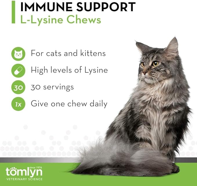 Tomyln Immune Support L-Lysine Nutritional Supplement 2.65oz Each (3 Pack)
