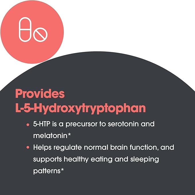 Allergy Research Group 5-HTP 50mg Supplement - Serotonin for Men &amp Women Sleep Support L-5-Hydroxytryptophan Pure Vegetarian Capsules - 150 Count