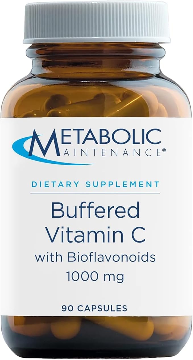 Metabolic Maintenance Vitamin C - 500 mg Vitamin C - Daily Immune &amp Antioxidant Support - Low-Acidity &amp Hypoallergenic - 90 Servings - 90 Capsules
