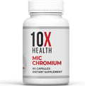 10X Health MIC Chromium Supplements - 60 Capsules - Contains Choline Inositol &amp L Methionine - Mineral Supplements for Daily Nutritional Support - Chromium L-Methionine Choline Supplements