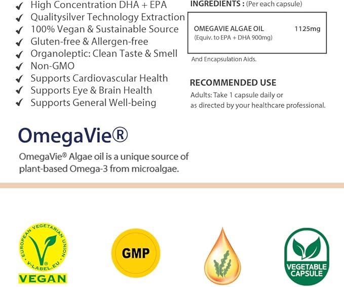 (Pack of 2) Hi Well Premium Superior rTG Omega 3 90Vegetable Softgel Capsules