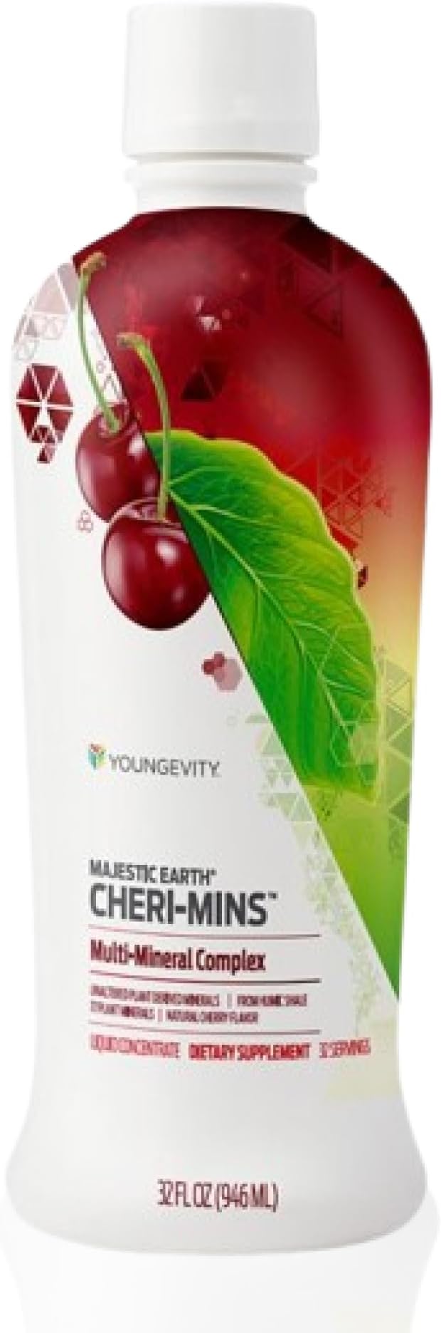 Youngevity Cheri-Mins™ Plant Derived Liquid Minerals - Great Tasting Formula - 77+ Natural Unaltered Trace Minerals - Colloidal Form Humic Shale (32 Fl Oz)