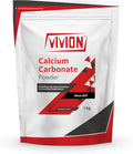 Calcium Carbonate Powder - 1000 Grams - Food Grade Limestone Ingredient - Wine Deacidification &amp Anticaking Antacid Supplement Excipient - Chalk Paint Filler Whiting Window Treatment 1 kg (2.2 lb)