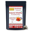 KRIHAN Organic Arjuna Herbal Tea (Terminalia Arjuna) – 40 Tea Bags | Natural Cardiovascular &amp Blood Pressure Support | Caffeine-Free Non-GMO Plant-Based Arjun ki Chaal For Heart Health Tea 80g