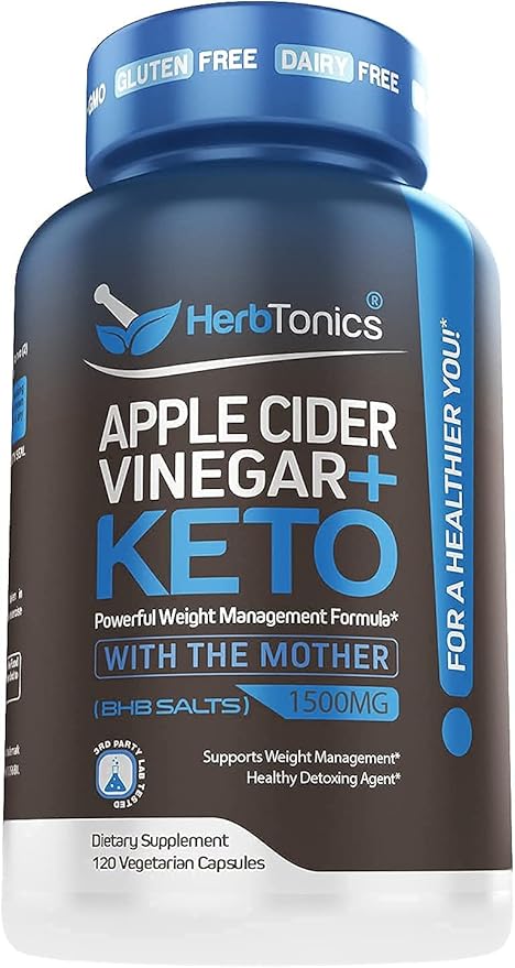 Herbtonics Apple Cider Vinegar Plus Keto BhB Salts with OxyDigest Bundle