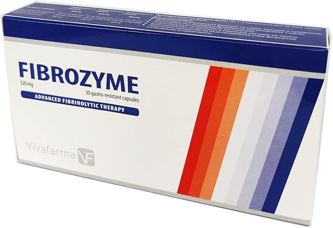 FIBROZYME 320 mg Gastro-Resistant Capsules | Powerful Proteolytic Enzyme Supplement | Supports Joint Muscle &amp Tissue Health | Serrazimes Bromelain &amp Quercetin Blend | 30-60 Day Supply