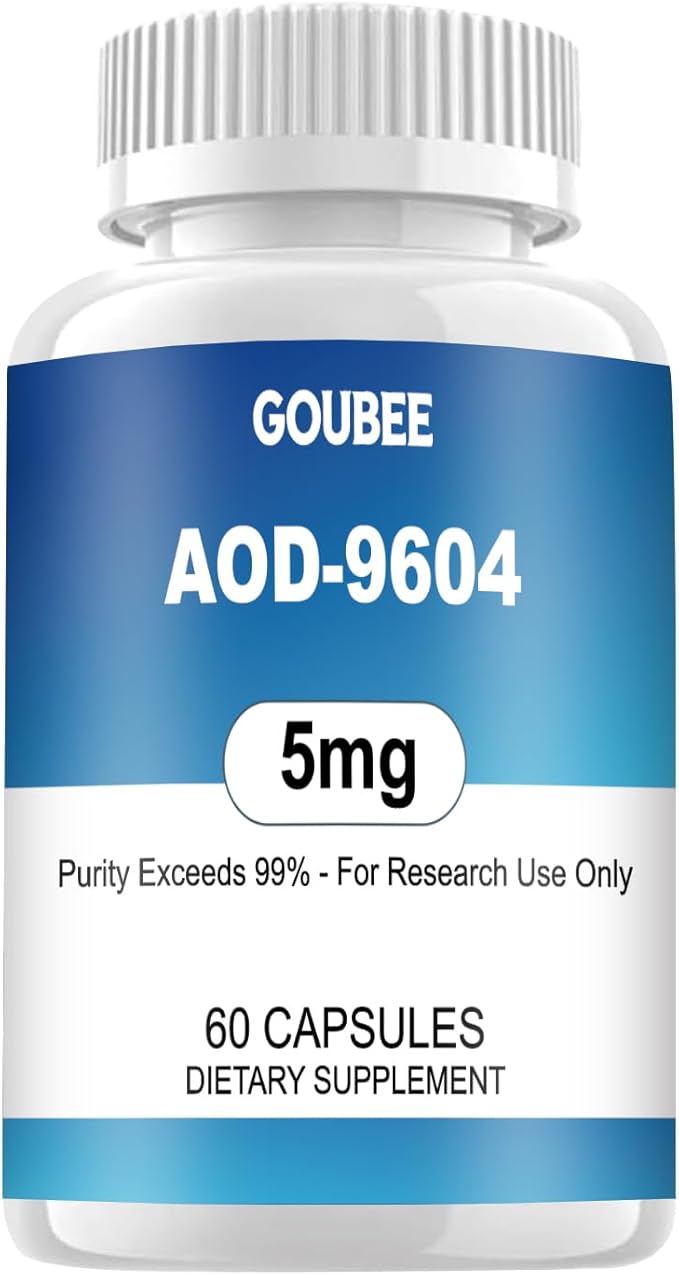 AOD-9604 (5MG) Research Peptide High-Purity Research Grade Lyophilized Capsules 99% Purity - 60 ct