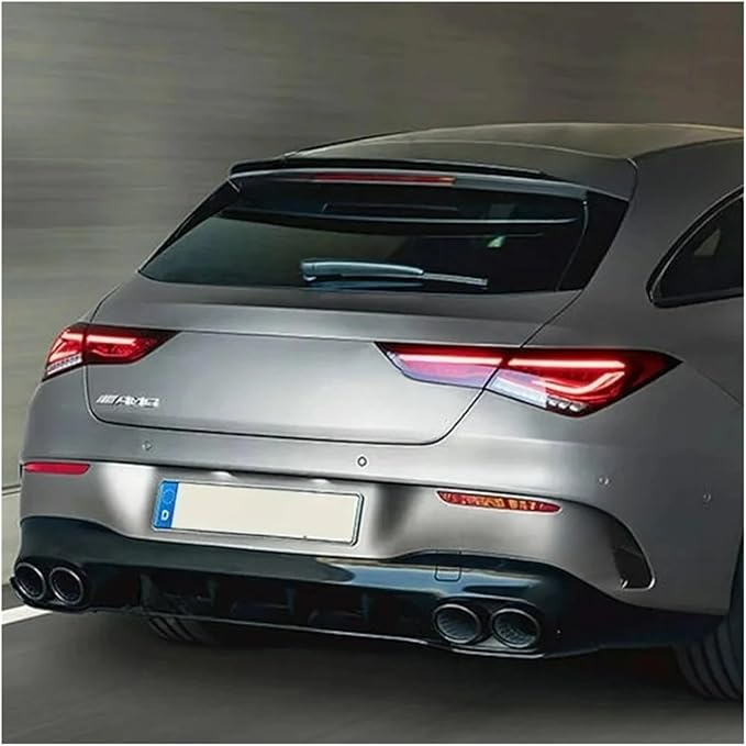 Rear Roof Lip Wing Spoiler Compatible for Benz CLA Class X118 180 200 220 250 AMG CLA35 CLA45 2019-2023+ Shooting Brake Rear Spoiler Cap(Glossy Black)