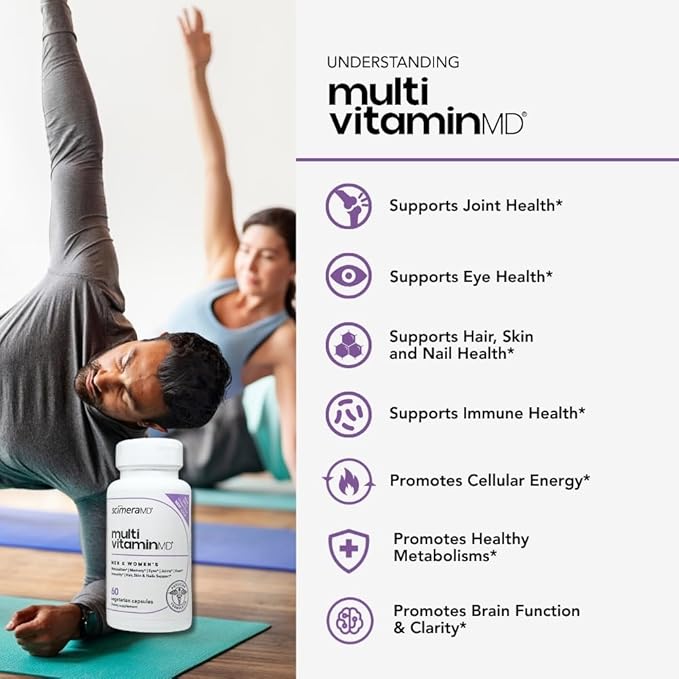 ScimeraMD® AspregaMD 30CT Probiotic + Prebiotic MultivitaminMD Multiminerals and FocusMD Brain Support Supplement for Digestive Health Wellness and Cognitive Health Support