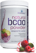 BCAA Pre Workout Powder for Moms | Naturally Sweetened with Stevia Erythritol &amp Monk Fruit to Help Build Energy Pre &amp Post Workout | 3:1:1 ratio of Amino Acids | 40 Servings (Raspberry Lemon