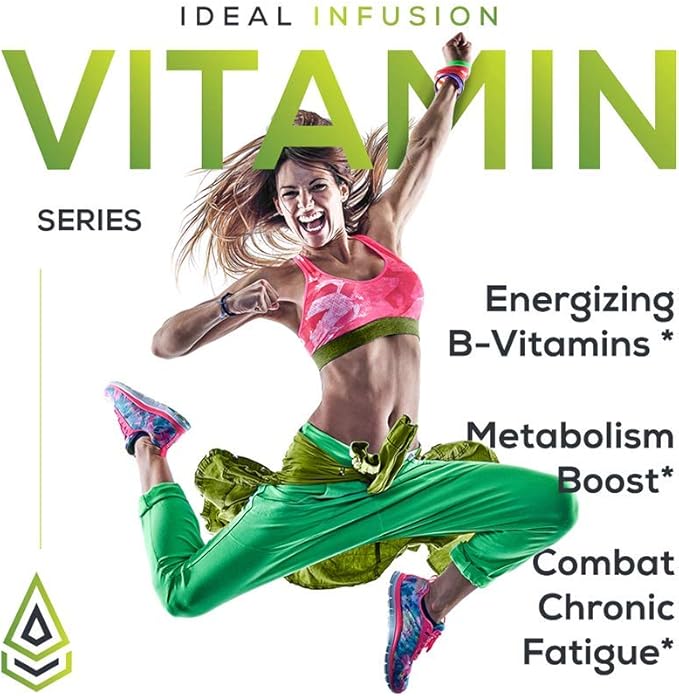 Ideal Infusion B-Bomb Vitamin B12 + B Complex Liquid Spray: Methylcobalamin with Adenosylcobalamin: Energy &amp Mood Support Sugar-Free Vegan Organic Spearmint Flavor