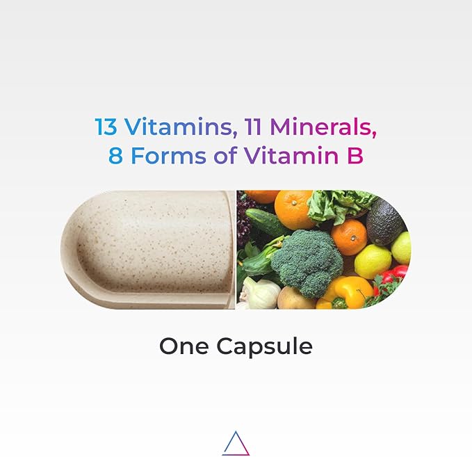 Livingood Daily Methylated Multivitamin for Women and Men Multi Vitamin Supplement with Alpha Lipoic Acid B Vitamins Iron Zinc and Selenium Energy Metabolism and Immune Support 60 Capsules