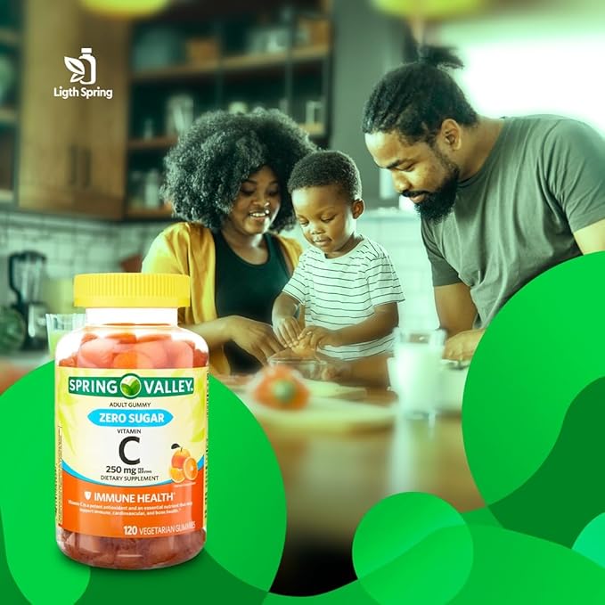 Zero Sugar Vitamin C Gummies Dietary Supplement 250 mg 120 Ct Bundle with Exclusive Vitamins &amp Minerals - A to Z - Better Ligth&ampSpring Guide