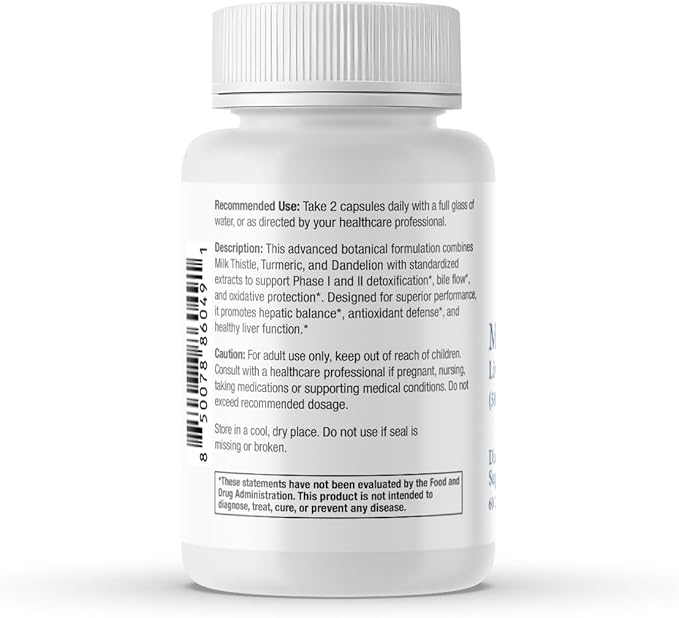 Milk Thistle Liver Detox Complex – Clinical-Grade Liver Support Supplement with Turmeric Dandelion Beet Picrorhiza Black Pepper – Phase I &amp II Detox – 60 Capsules – Non-GMO (3-Pack)