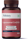 Miduty by Palak Notes Liposomal CoQ10 - Coenzyme Q10 (CoQ10) - Organic Garlic Powder Extract - Methyl Folate - Gluten Free - Non-GMO - 30 Capsules