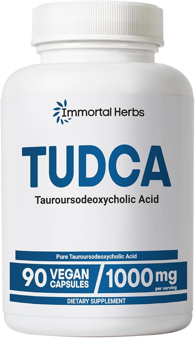 TUDCA Supplement 1000mg Tauroursodeoxycholic Acid Bile Salts 90 Vegan Capsules Non-GMO &amp Gluten Free Formula TUDCA Powder Capsules