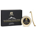 FOUZEE Pure Himalayan Mountains Shilajit - 77% + Fulvic Acid Authentic Hard Consistency Natural Source of Fulvic Acid Over 85 Trace Minerals Includes Stainless Steel Spoon (50 Grams)