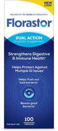Florastor Probiotics for Digestive and Immune Health 100 Capsules Probiotics for Women &amp Men Helps Flush Out Bad Bacteria Boosts The Good with Our Unique Strain Saccharomyces Boulardii