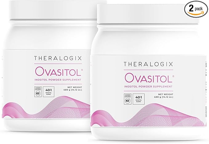 Theralogix Ovasitol Inositol Powder - 180-Day Supply - Myo-Inositol &amp D-Chiro Inositol for Hormone Balance &amp Ovarian Function Support* - NSF Certified (360 Servings) 28.24 Ounce (Pack of 2)