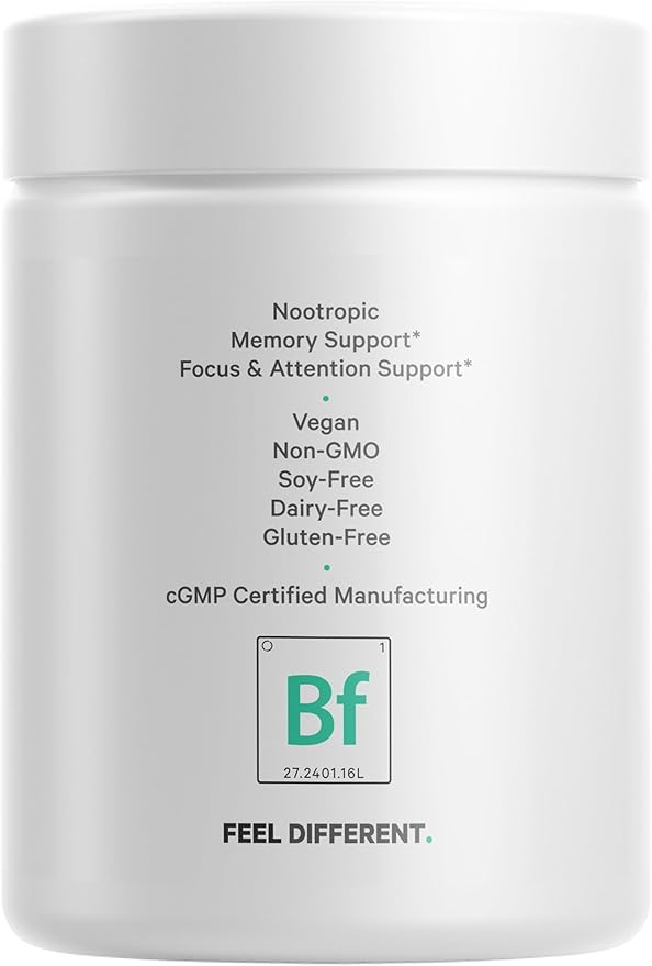 Codeage Brain Focus Vitamins+ Nootropic Supplement with Citicoline as Cognizin Panax Ginseng Resveratrol Gotu Kola Vitamin B12 Methylcobalamin - Liposomal Delivery - Non-GMO - 60 Capsules