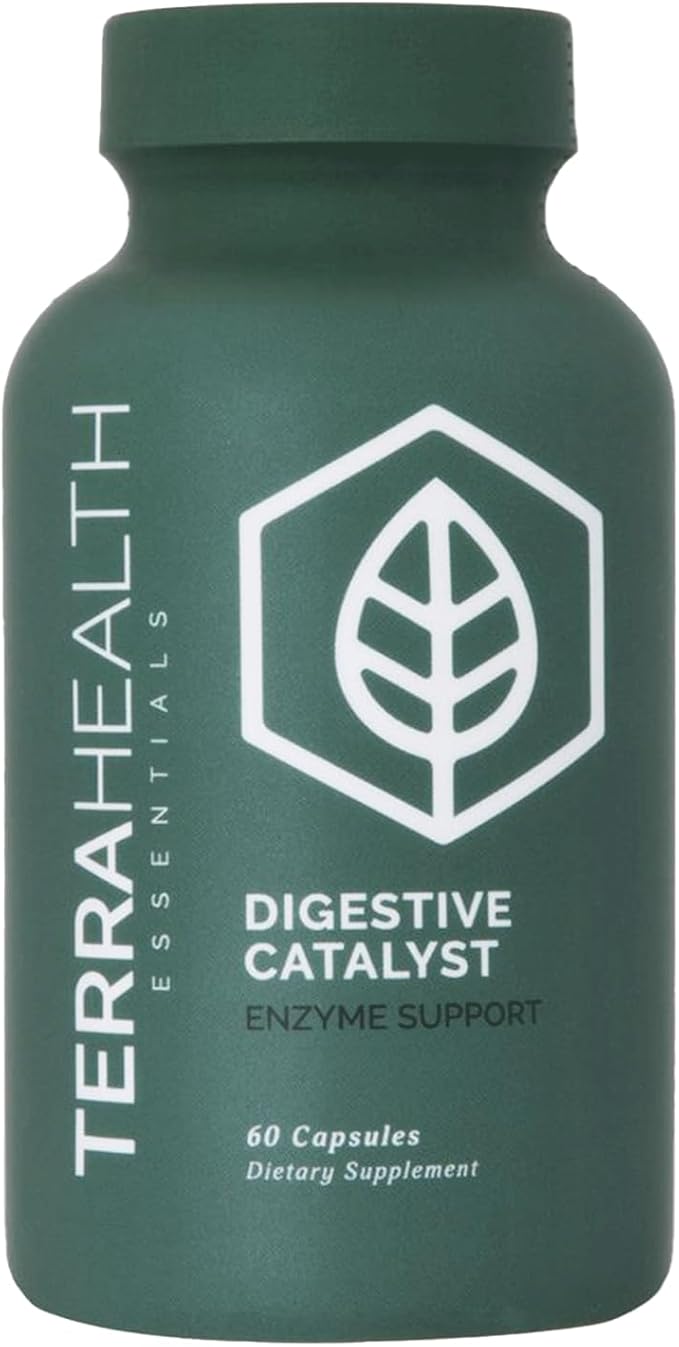 Terra Health Essentials Digestive Catalyst | Reduce IBS | Amylase Protease &amp Glucoamylase (1 Bottle 60 Capsules)