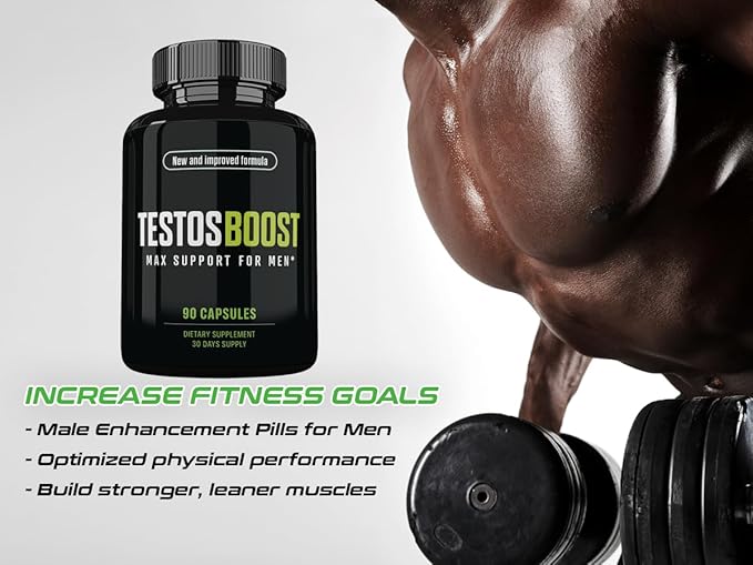Advanced Formula TestosBoost Pills TestoBoost Dietary Supplements 90 Vegetable Capsules 1 Month Supply