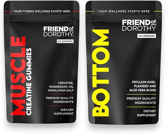 Muscle &amp Digestive Support Bundle Support Recovery and Gut Confidence - 60 Muscle Gummies &amp 45 Fiber Capsules