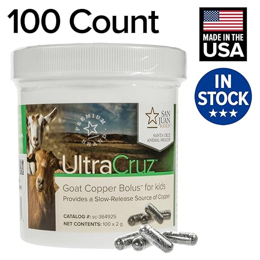UltraCruz - sc-364925 Goat Copper Bolus Supplement for Kid Goats 100 Count x 2 Grams