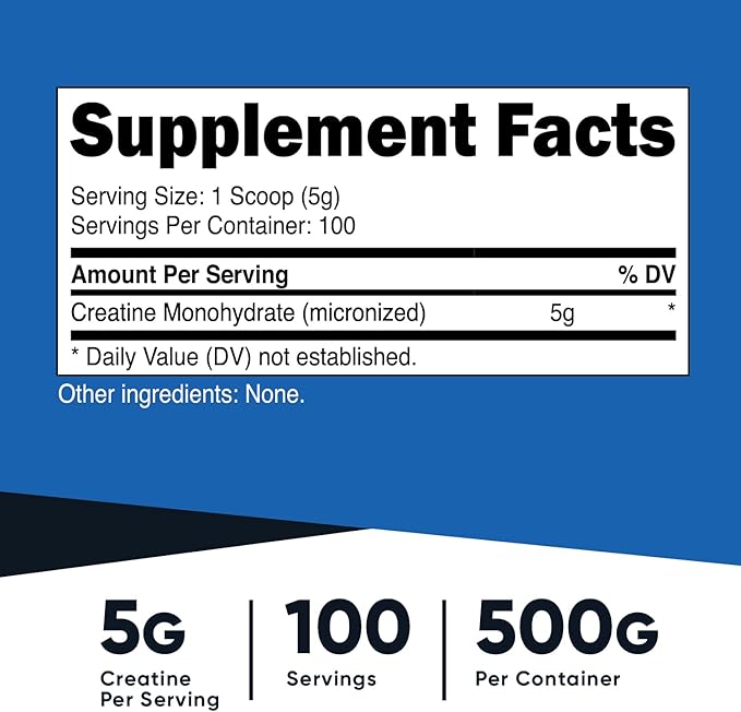 Nutricost Micronized Creatine Monohydrate 500 Grams and 20 Stickpacks (Variety) Bundle