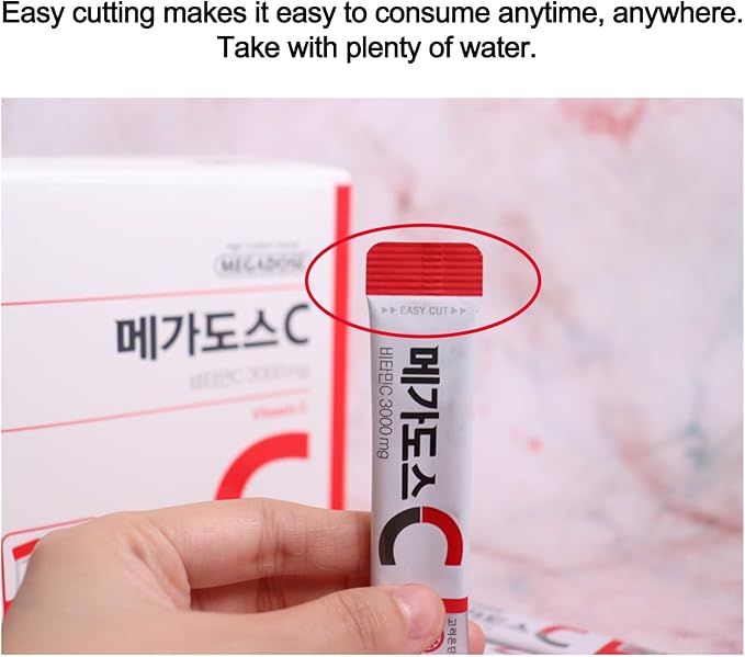 Korean Powder Vitamin Stick Individually Packaged Powder Stick for K.O.R.E.A.E.U.N.D.A.N Vitamin C 3000mg (100 Packets 300g)