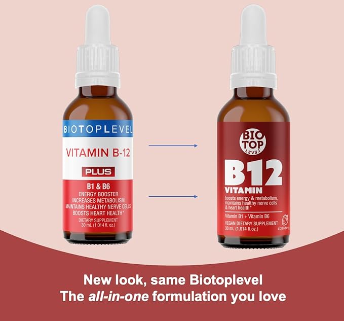 Vitamin B12 Sublingual Liquid Drops (5000 mcg) Plus B1 &amp B6 in Fastest Absorption Way. Best Formula to Support Brain Cells &amp Nerve Tissue Enhance Red Blood Cell Function Increase Energy &amp