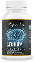 Lithium Orotate 10mg with Magnesium Taurate and l tryptophan for Essential Trace Mineral Brain Healthm*oo*d* Support and Immunity|60 Days Supply|Made in USA