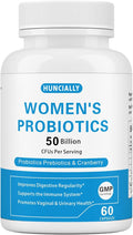 Women’s Probiotic 50 Billion CFUs with Prebiotics &amp Cranberry Supports Digestive Immune &amp Vaginal Health 60 Capsules