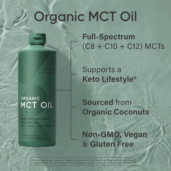 Sports Research® Supplements Pack - Omega 3 Salmon Oil + Organic MCT Oil + Vitamin B-Complex