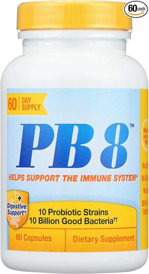 Nutrition Now Acidophilus &amp Digestion - PB 8 Immune System Support 60 Capsules (a) - 2pc