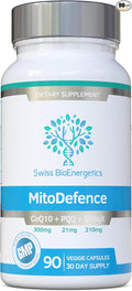 MitoDefence - 300mg CoQ10 with 21mg PQQ and 210mg Shilajit Daily dose - All-in-ONE Mitochondrial Support with Enhanced Absorption - Manufactured and Tested in The USA