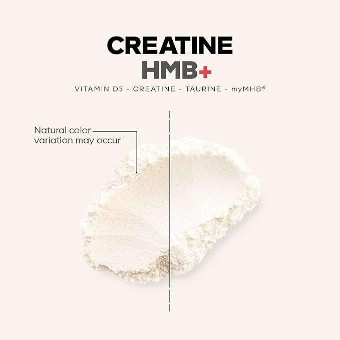 Codeage Creatine HMB+ Powder - Creatine Monohydrate Taurine myHMB Supplement Vitamin D3 - Sports Support Supplement - Liposomal Delivery - Non-GMO Unflavored - 11.32 oz