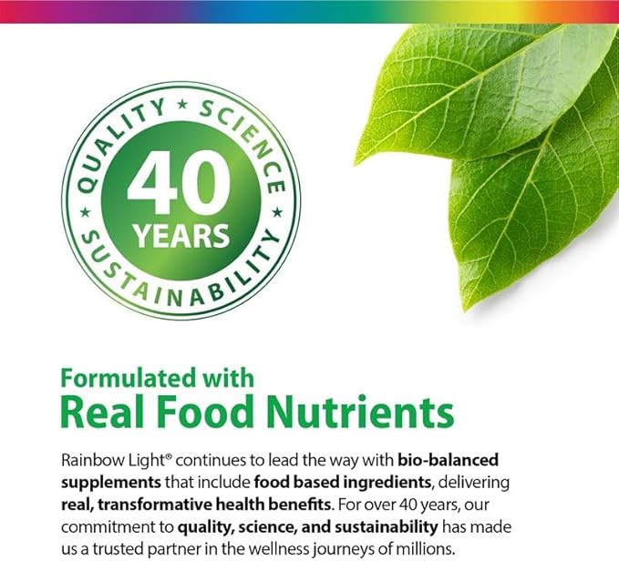 Rainbow Light Multivitamin for Teens Vitamin C Zinc &amp B Complex Supports Brain Health Nerve Function and a Strong Immune System Gluten Free Vegetarian Fruit Punch 90 Tablets