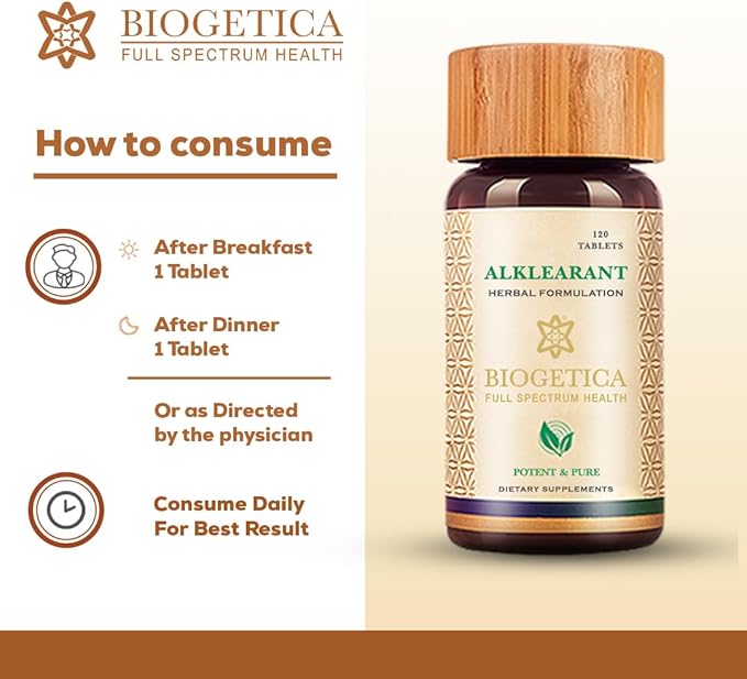 Biogetica Alklearant Cleanse Supports Healthy Digestive Function Increases Energy- 120 Tablets